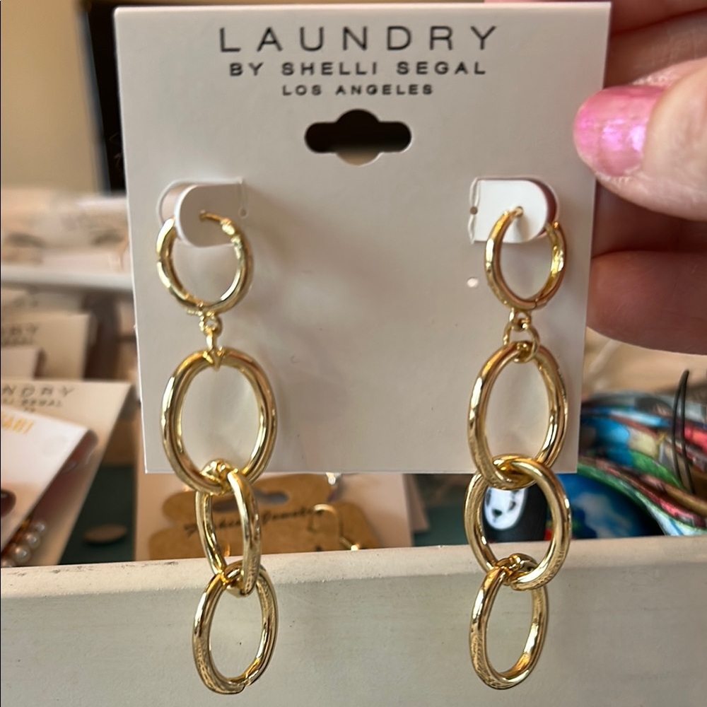 Laundry by Shelli Segal Gold Hoop Earrings